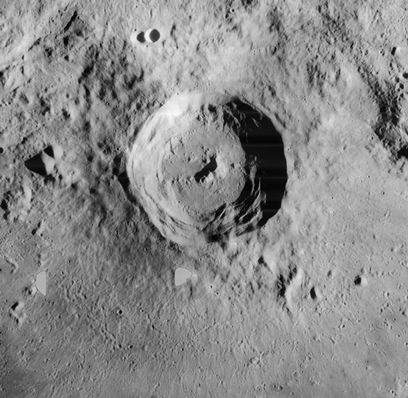月球上的蒙德月球隕石坑