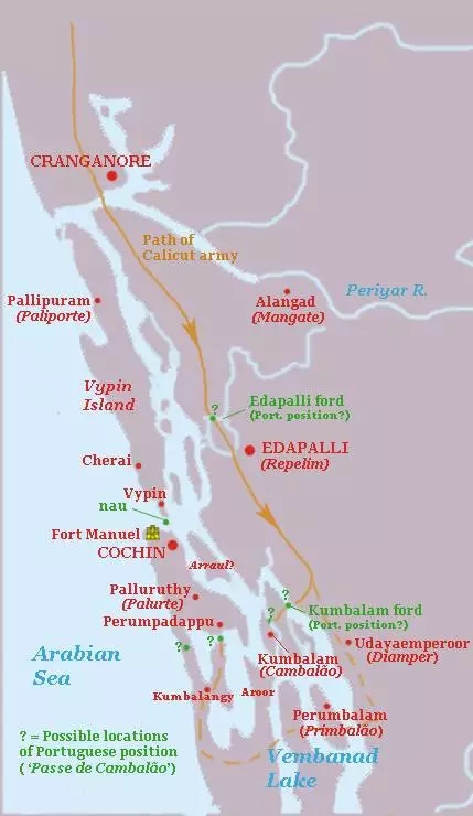 戰役前期卡利卡特人企圖從南面迂迴
