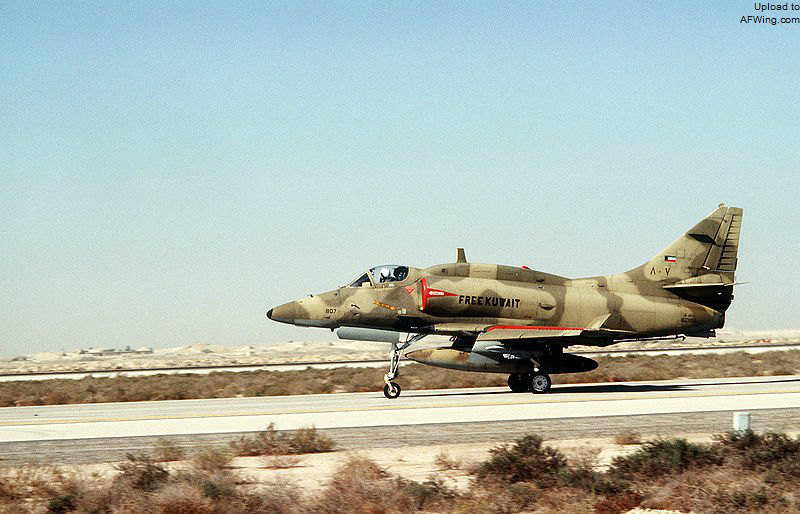 1991 年海灣戰爭中一架 A-4KU