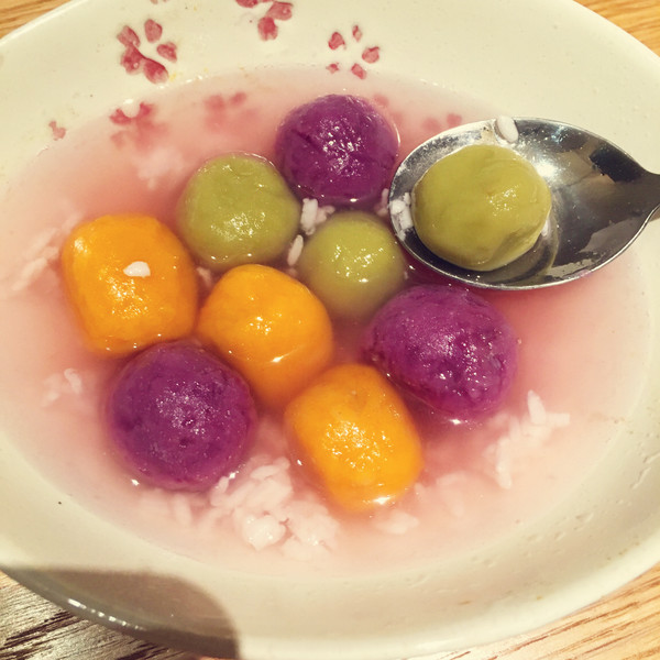南瓜紫薯湯圓