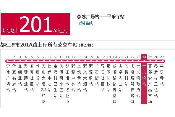 都江堰公交201A路 都江堰公交201A路