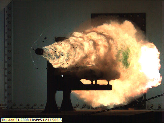 NRL2008年電磁軌道炮發射試驗