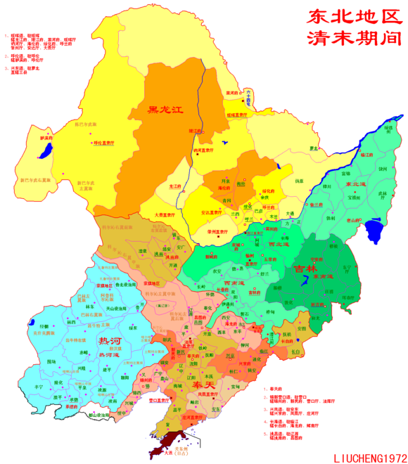 清末東北地圖