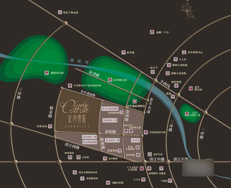 金沙雲庭——交通圖