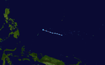 熱帶風暴茉莉  路徑圖