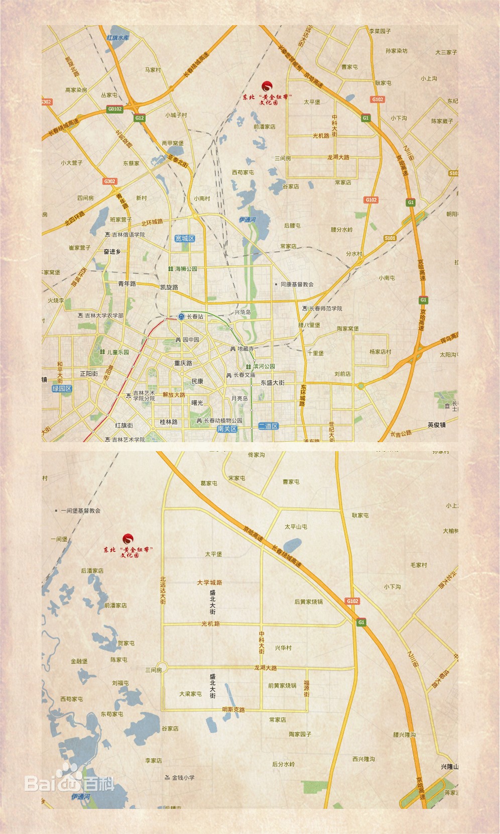 東北亞黃金紐帶文化園周邊地圖