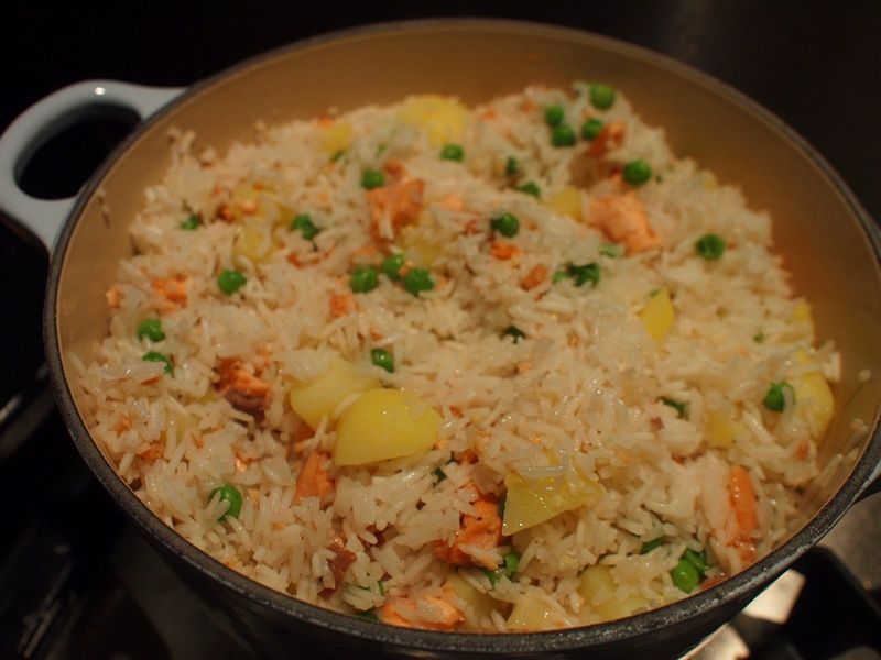 三文魚豆豆飯 三文魚豆豆飯