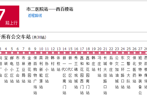 保定公交57路 保定公交57路