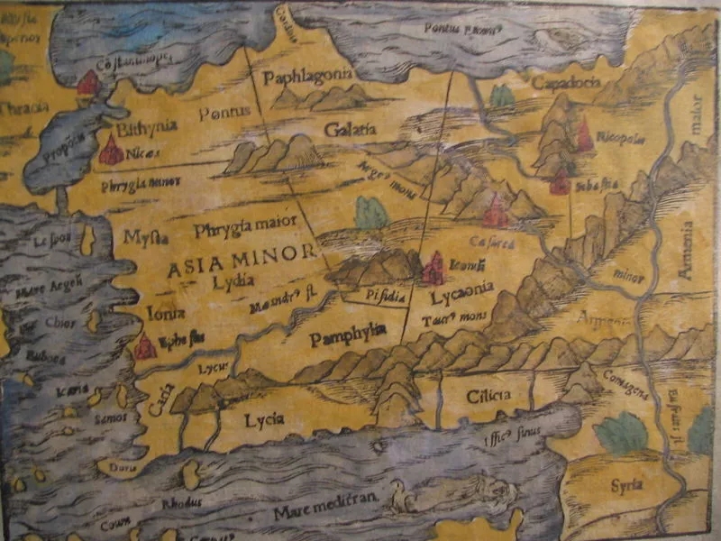 一副15世紀歐洲繪製的地圖  呂底亞的名字還赫然在列