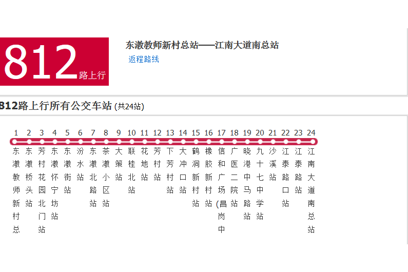 廣州公交812路 廣州公交812路