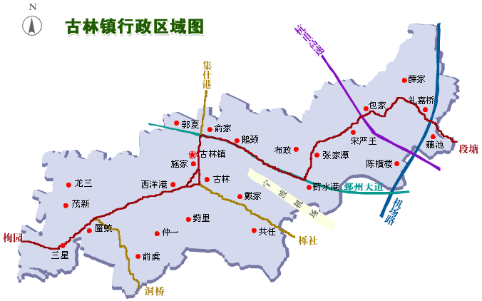 古林鎮行政區域圖