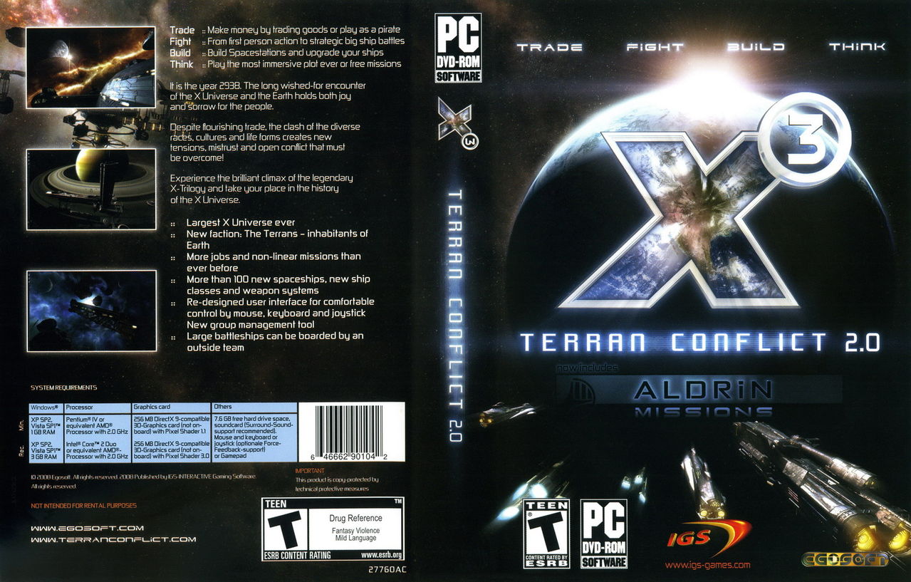 PC《X3:地球人衝突 》美版封面