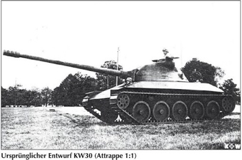 瑞士KW30坦克原型車，可以看到大部分Indien-Panzer的成果。