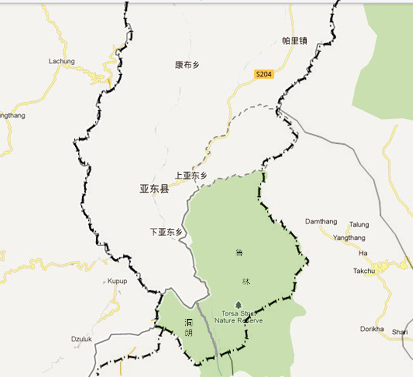 魯林在下亞東鄉的位置圖
