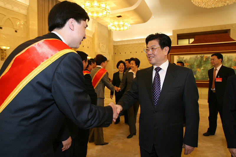 黃樂平接受全國總工會主席王兆國接見