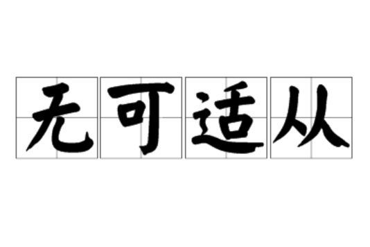 無可適從 無可適從
