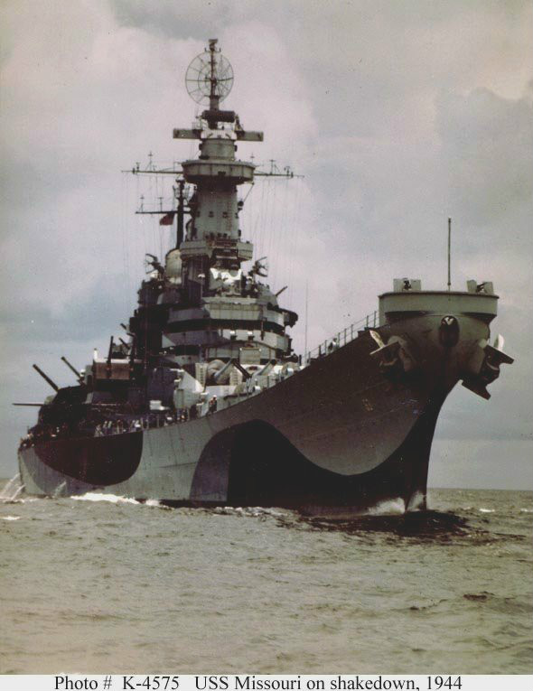 1944年的密蘇里號戰列艦