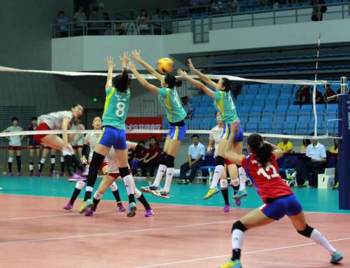 國家(U23)女子排球隊3-2勝福建