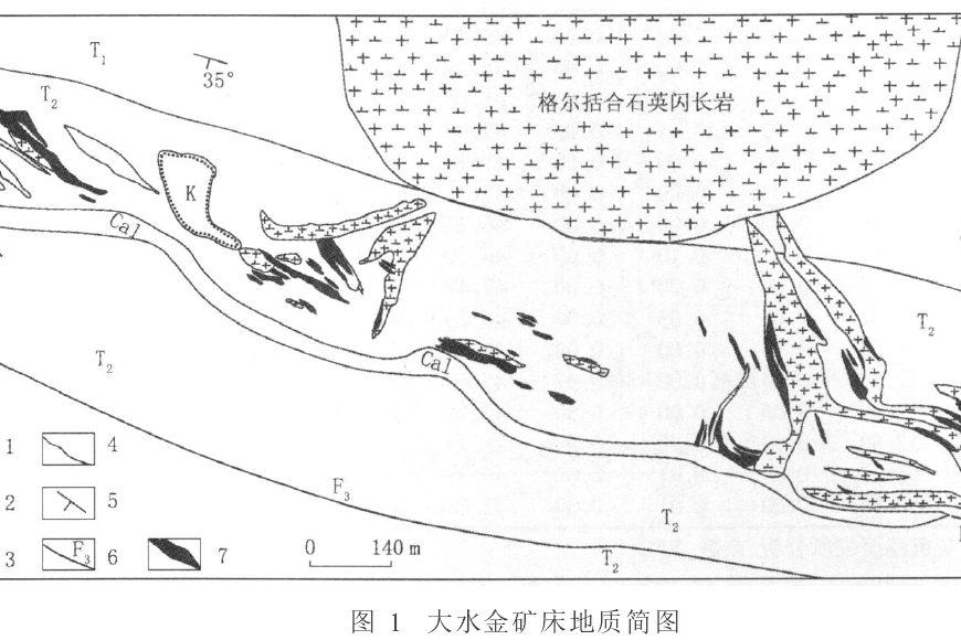 大水金礦床 大水金礦床