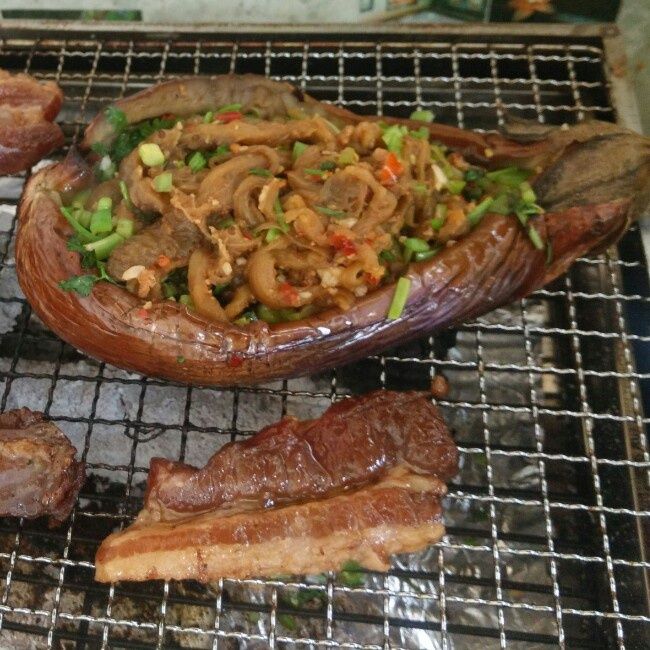 烤茄子烤肉 烤茄子烤肉