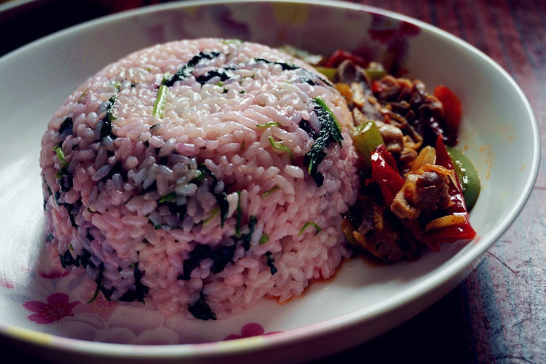 素菜拌飯 素菜拌飯