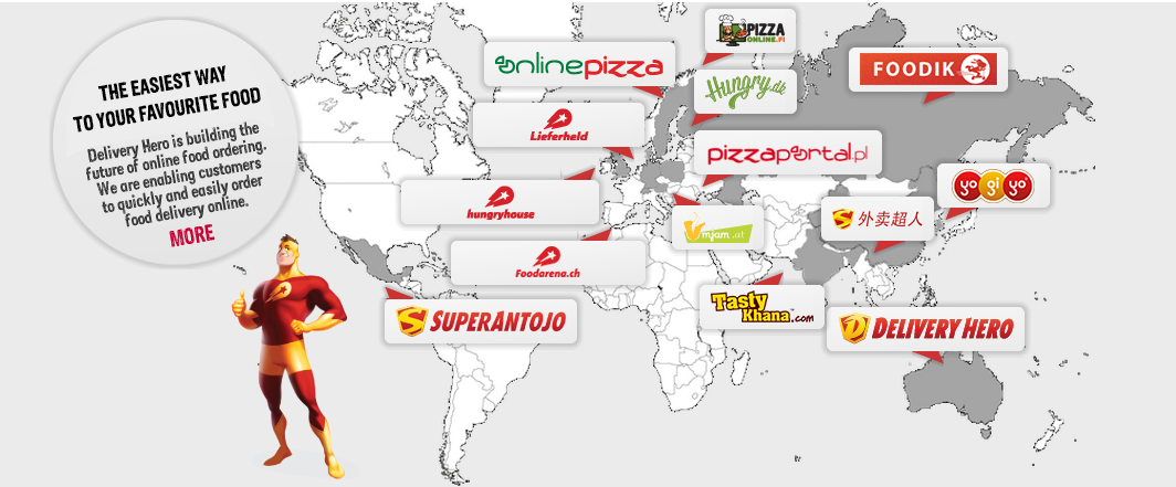 外賣超人服務全球14個國家