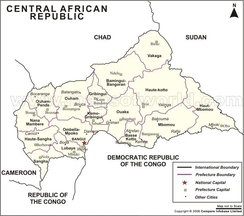 中非共和國行政區劃