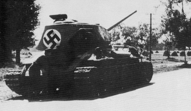 德軍的PanzerkampfwagenT-34-747(r)坦克