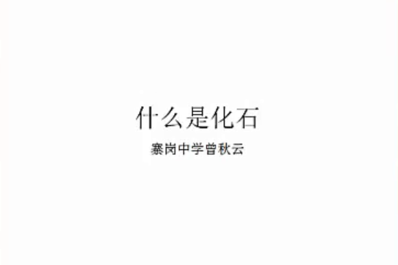 什麼是化石