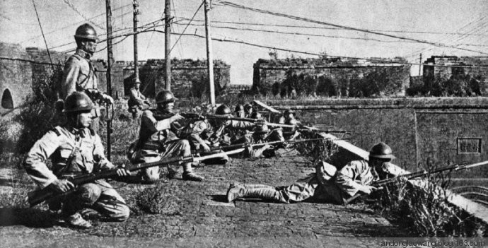 九一八事變日軍占領瀋陽城牆