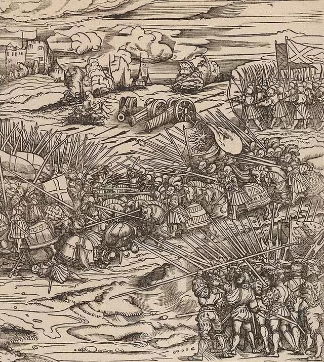 法軍騎士陷入了英軍騎兵 弓箭手和德國傭兵的包圍