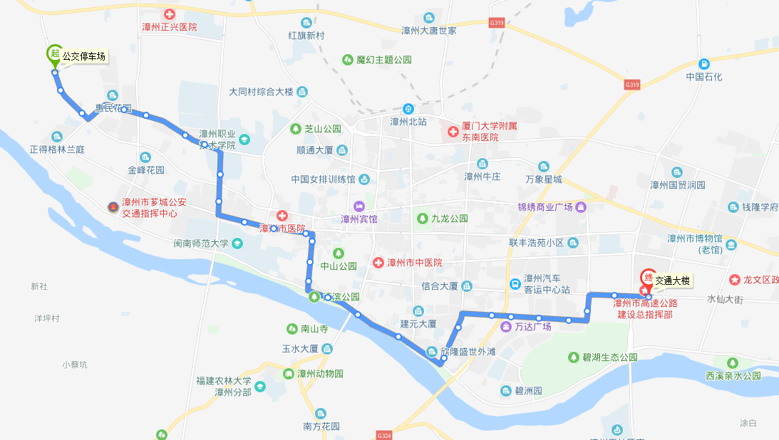 漳州公交32路路線圖