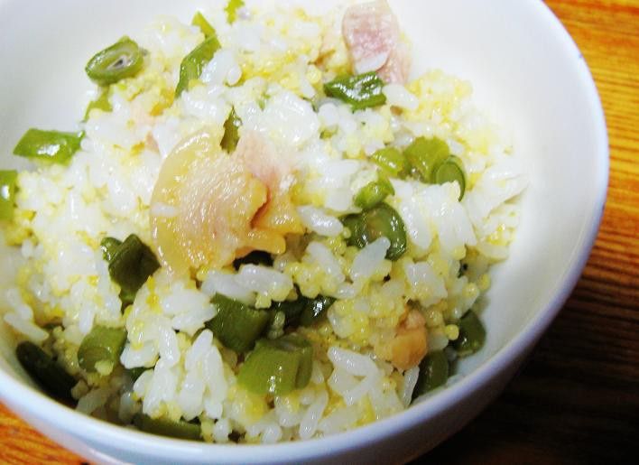 鹹肉豆角燜飯 鹹肉豆角燜飯