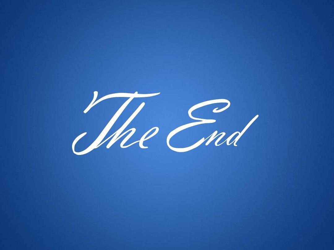 the end(英語詞組)