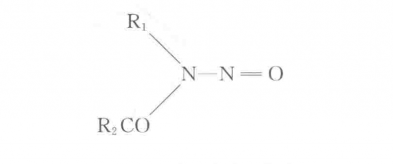 N-亞硝醯胺的結構式