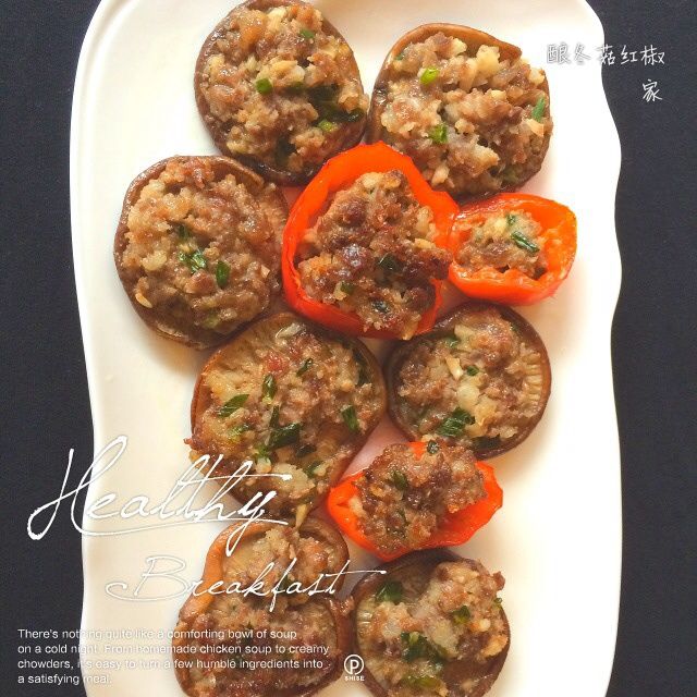 釀冬菇紅椒