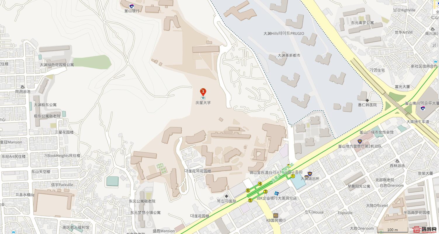 慶星大學校園位置圖