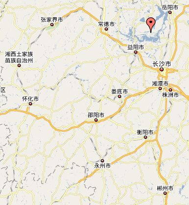茶盤洲鎮在湖南省的位置
