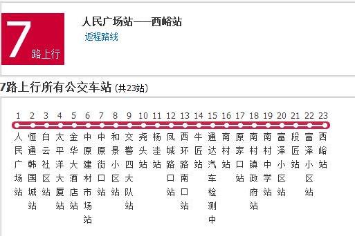 晉城公交7路 晉城公交7路