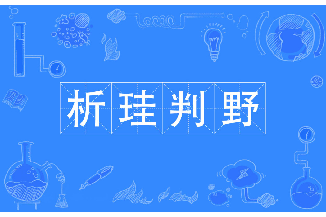 析珪判野 析珪判野