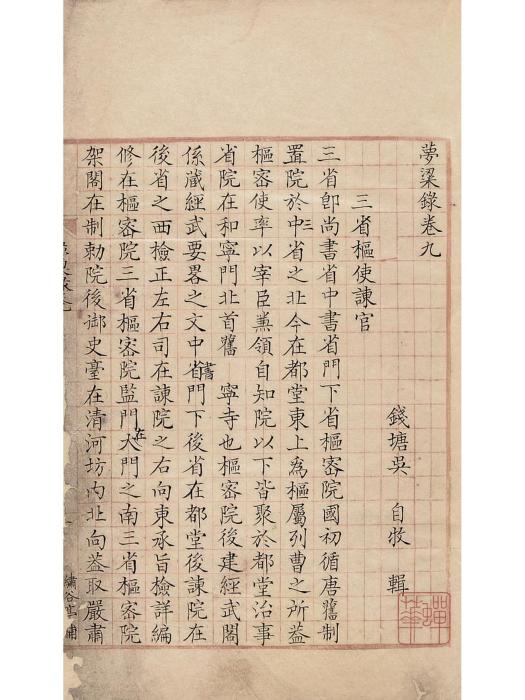 夢粱錄(宋代一本介紹南宋都城臨安城市風貌的著作) 夢粱錄(宋代一本介紹南宋都城臨安城市風貌的著作)