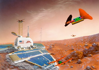 探索火星的藝術概念圖
