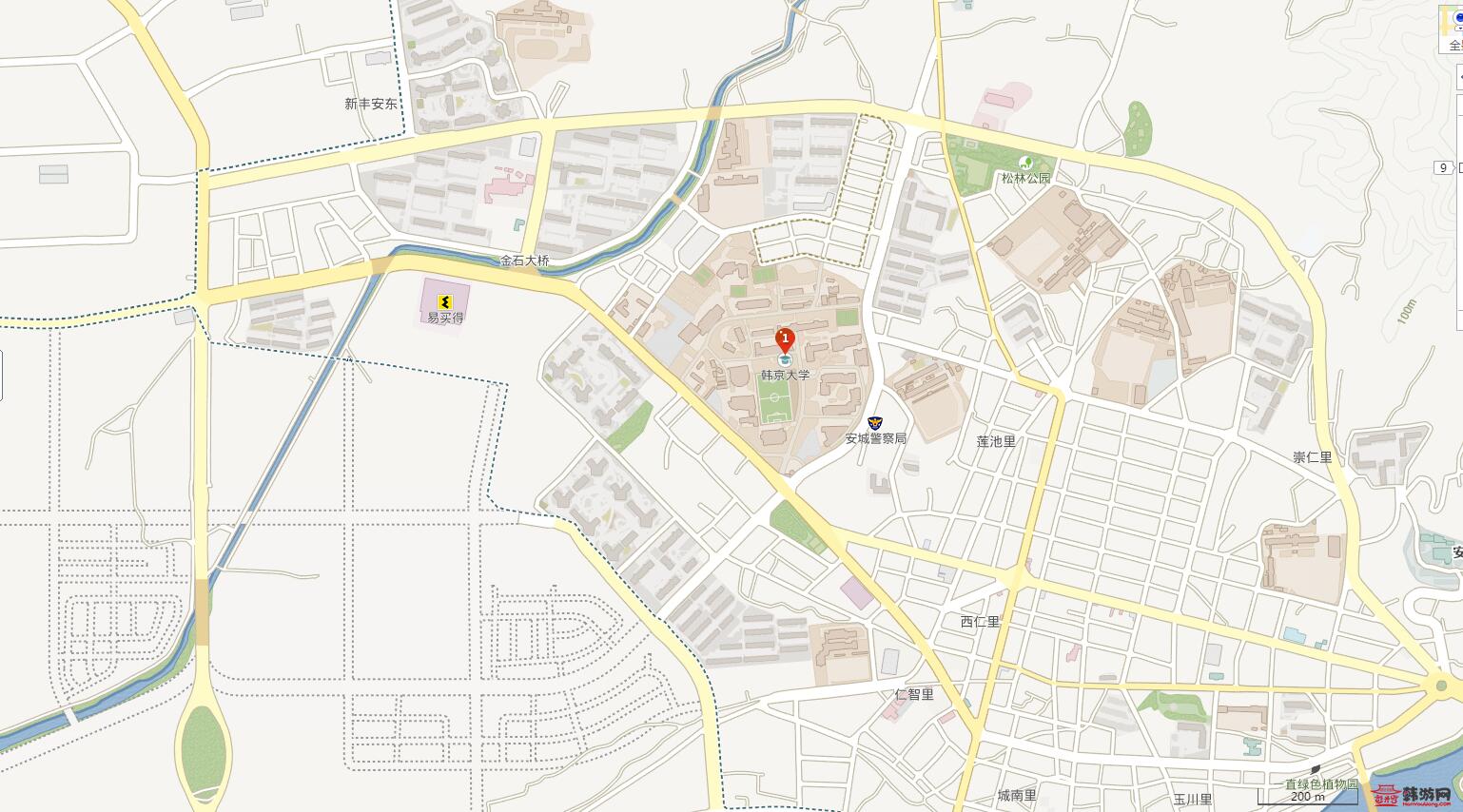韓京大學地圖