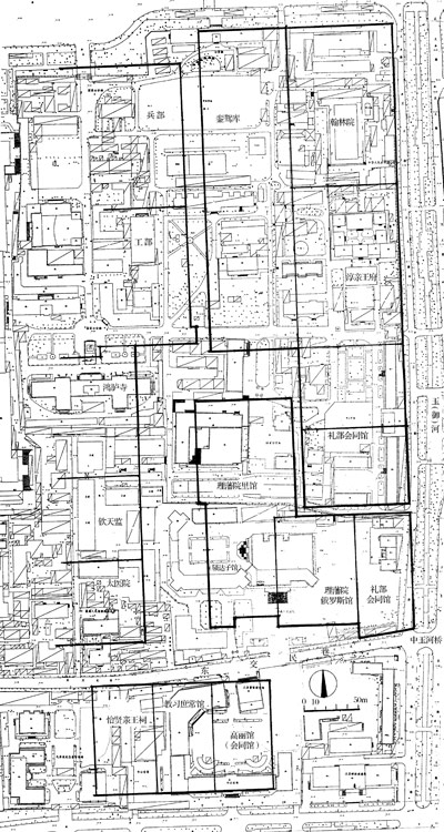 圖10東江米巷會同館及周邊建築位置推測圖
