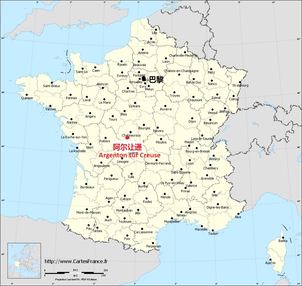 阿爾讓通在法國的位置