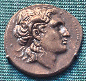 利西馬科斯所發行的錢幣，亞歷山大大帝