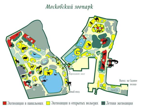 莫斯科動物園地圖