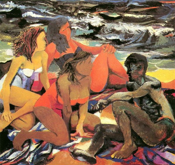 《海灘上的四個人體》雷納托·古圖索
