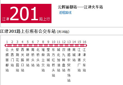 江津公交201路 江津公交201路