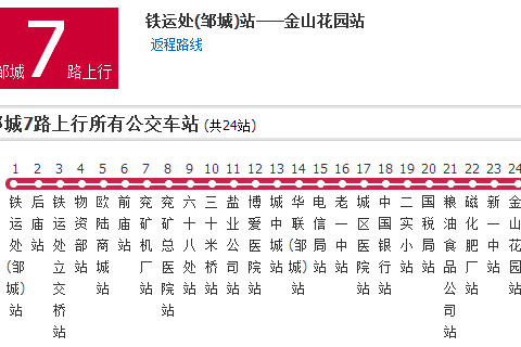 鄒城公交7路 鄒城公交7路